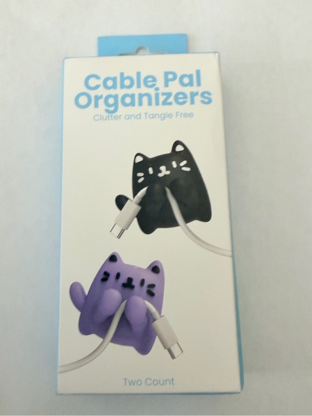 Cable.Pal Organizers Cat Cable Holders - Black & Purple